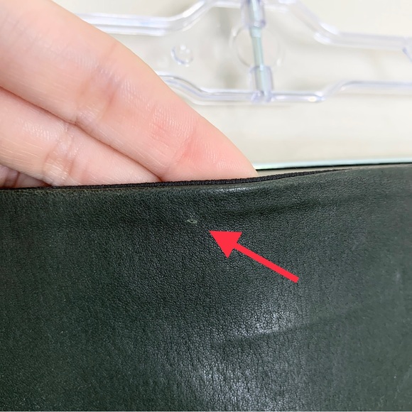 SPRWMN Leather Ankle Leggings (Sz M) 100% Lambskin High Rise Emerald Green - Picture 14 of 16